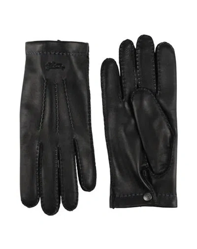 Longchamp Woman Gloves Black Size 9.5 Lambskin