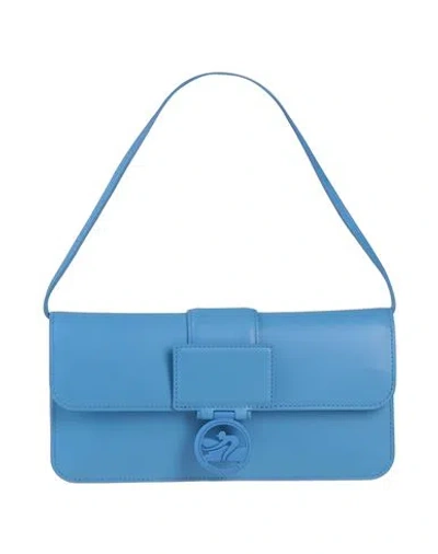 Longchamp Woman Handbag Azure Size - Leather In Blue
