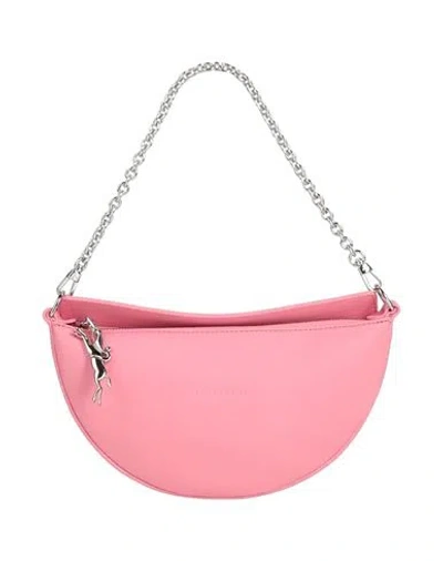 Longchamp Woman Handbag Pink Size - Leather