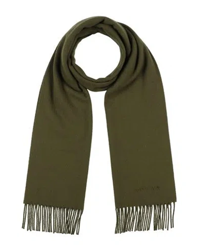 Longchamp Woman Scarf Military Green Size - Merino Wool, Cashmere In Pink