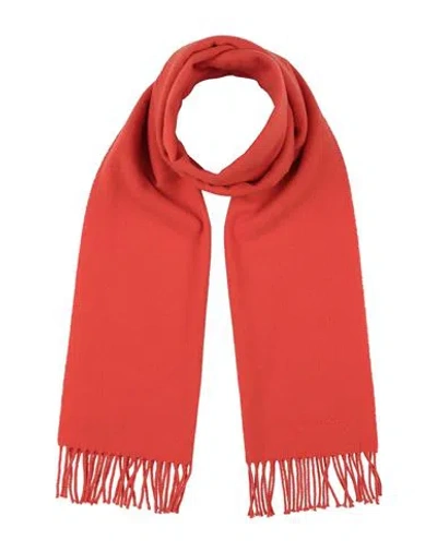 Longchamp Woman Scarf Orange Size - Merino Wool, Cashmere