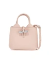 Longchamp 'le Roseau L Handle Bag With In Pink