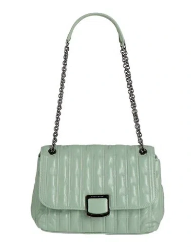 Longchamp Woman Shoulder Bag Sage Green Size - Lambskin, Cowhide