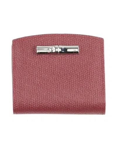 Longchamp Woman Wallet Burgundy Size - Leather