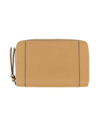 Longchamp Woman Wallet Mustard Size - Leather In Yellow