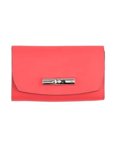 Longchamp Woman Wallet Red Size - Leather