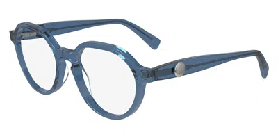 Longchamp Women's 51 Mm Transparent Steel Blue Opticals In Multi