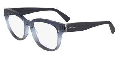 Longchamp Women's 52 Mm Transparent Gradient Blue Opticals In Multi