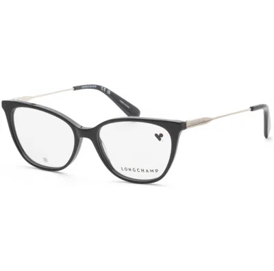 Longchamp Women's 53 Mm Black Opticals In Red