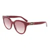 Longchamp Le Pliage 53mm Gradient Round Sunglasses In White