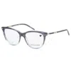 Longchamp Ladies Blue Rectangular Eyeglass Frames Lo2727 In Gray
