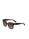 Longchamp Ladies Brown Rectangular Sunglasses Lo793s In Brown