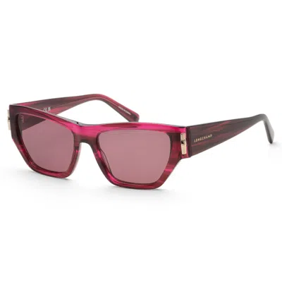 Longchamp Women's 54mm Striped Purple Sunglasses In Pink