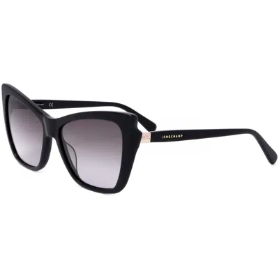 Longchamp Women's 56 Mm Grey Sunglasses In Black