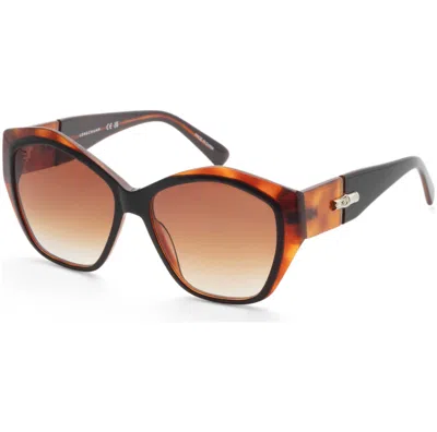 Longchamp Women's 57 Mm Brown Sunglasses In Multi