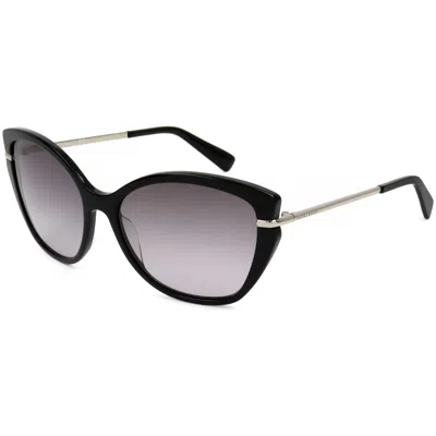 Longchamp Women's 57 Mm Grey Sunglasses In Black