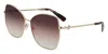 Longchamp Brown Gradient Butterfly Ladies Sunglasses Lo156sl 774 60 In Gold