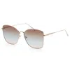 Longchamp Blue Grey Gradient1 Butterfly Sunglasses Lo117s 714 60 In Gold