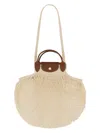 Longchamp Le Pliage Filet Top Handle Bag In White
