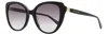 Longchamp Women's Butterfly Sunglasses Lo670s 001 Black 54mm In Multi