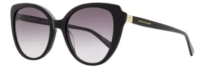 Longchamp Women's Butterfly Sunglasses Lo670s 001 Black 54mm In Multi