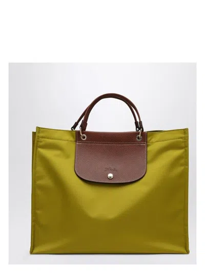 Longchamp Cabas Large Canvas Tote In Green