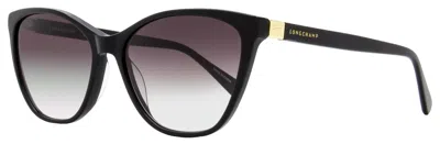 Longchamp Women's Cat Eye Sunglasses Lo659s 001 Black 57mm In Multi