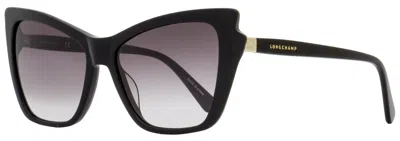 Longchamp Women's Cat Eye Sunglasses Lo669s 001 Black 56mm In Multi