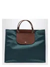 Longchamp Leather Tote Bags In Brown
