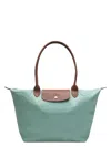 Longchamp Celadon Coloured Le Pliage Original L Bag