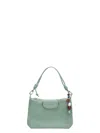 Longchamp Beaded Hobo Bag With Flap Pocket And Knotted Handle