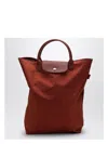 Longchamp Women's Chestnut-coloured M Le Pliage Green Shopping Bag