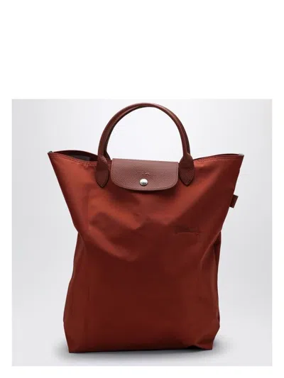Longchamp Women's Chestnut-coloured M Le Pliage Green Shopping Bag