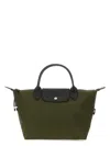 Longchamp Structured Green Polyamide Bag In Brown