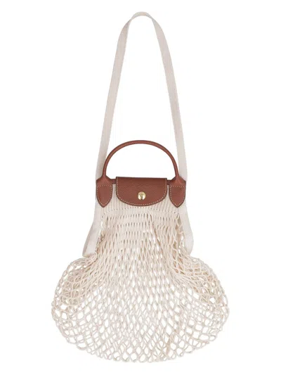 Longchamp Women's Ecru La Pliage Filet Small In Green