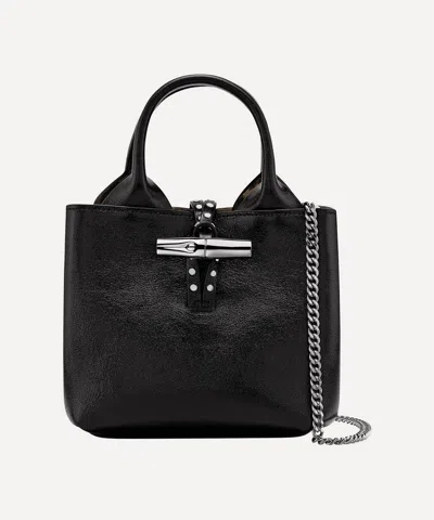 Longchamp Women's Extra-small Le Roseau Rock Top Handle Bag In Black