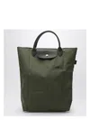 Longchamp Forest-coloured M Le Pliage Green Shopping Bag