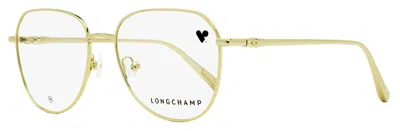 Longchamp Women's Geometric Oval Eyeglasses Lo2161 714 Gold 53mm