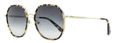 Longchamp Women's Geometric Rimmed Sunglasses Lo163s 743 Gold/vintage Havana 58mm In Multi