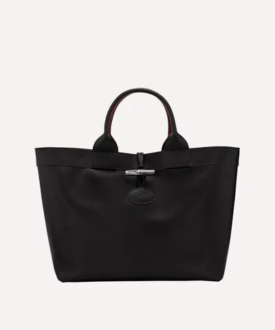 Longchamp Women's Large Le Roseau Souple Tote Bag In Black