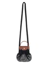 Longchamp Le Pliage Filet Xs Cross Body Bag In Black