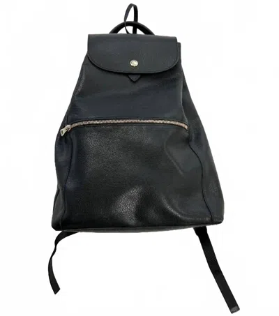 Longchamp Women's Leather Backpack With Pocket In Black In Red