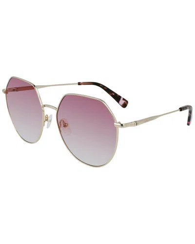 Longchamp Women's Lo154s 60mm Sunglasses In Gold