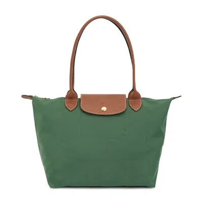 Pre-owned Longchamp Women's  Le Pliage M Shoulder Bag In Green