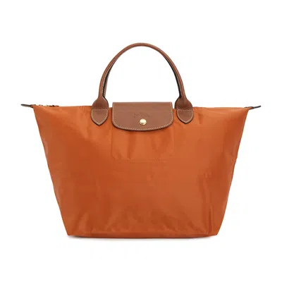 Pre-owned Longchamp Women's  Le Pliage M Tote Bag In Orange