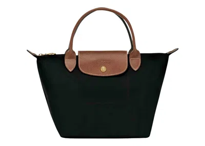 Pre-owned Longchamp Women's  Le Pliage Top Handle Bag S In Black