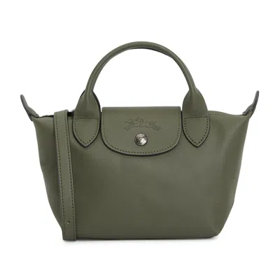 Pre-owned Longchamp Women's  Le Pliage Xtra Xs Tote Bag In Khaki In Brown