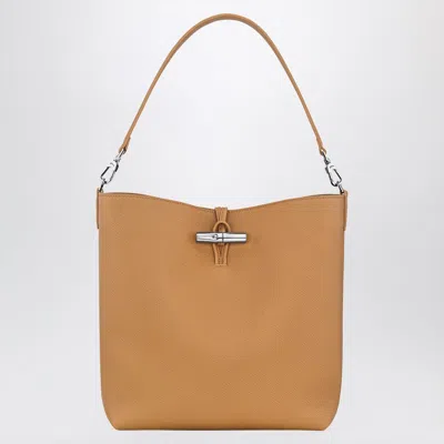 LONGCHAMP WOMEN'S M LE ROSEAU IN WALNUT COLOUR HOBO BAG