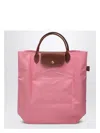Longchamp Marshmallow-coloured Shopping Bag M Le Pliage Original In Pink