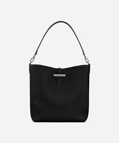 Longchamp Women's Medium Le Roseau Hobo Bag In Black